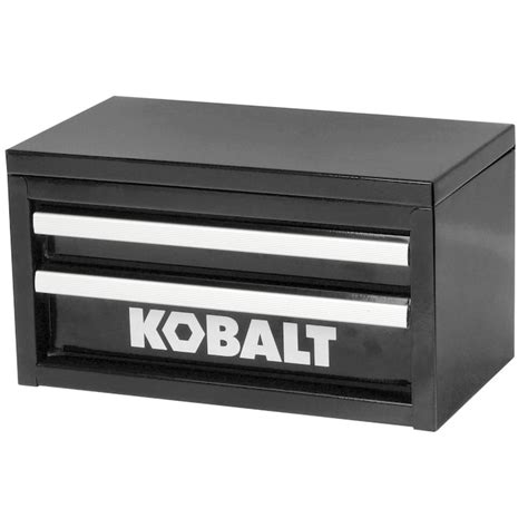 kobalt mini 10.83-in 2-drawer black steel tool box|kobalt mini tool box.